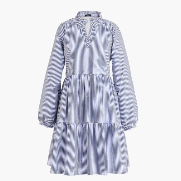 J. Crew Dresses & Skirts - J Crew stripe tiered popover dress